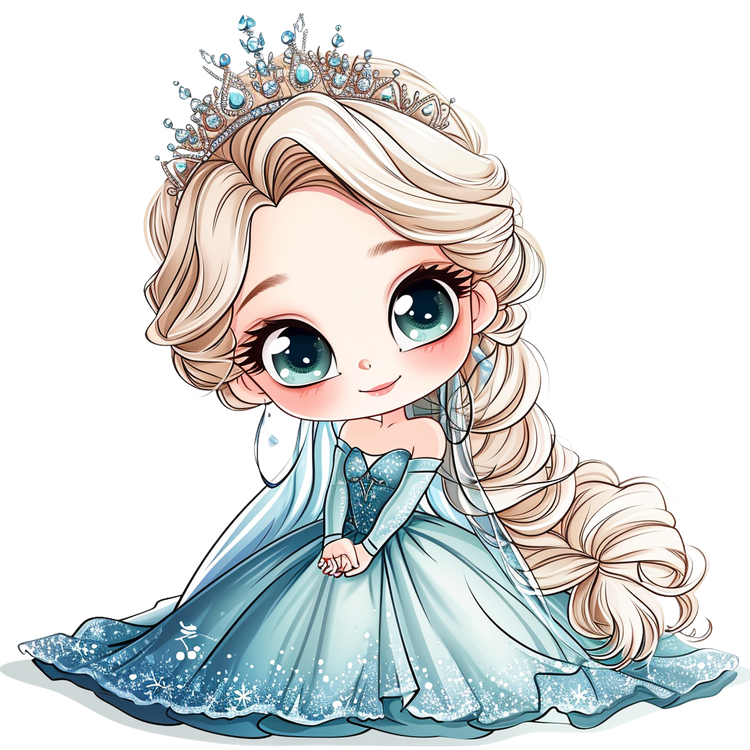 Bügelbilder Kawaii Prinzessin