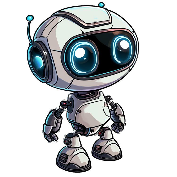 Bügelbilder Kawaii Roboter