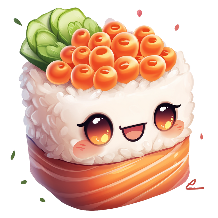 Bügelbilder Kawaii Sushi