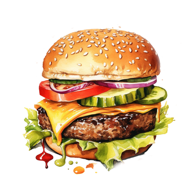 Bügelbilder Fast Food
