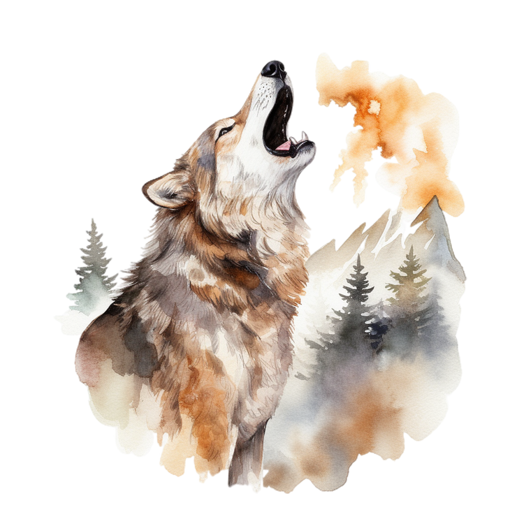 Bügelbilder Wolf