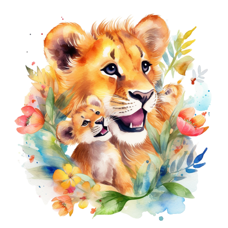 Bügelbilder Baby Jungle Tiere