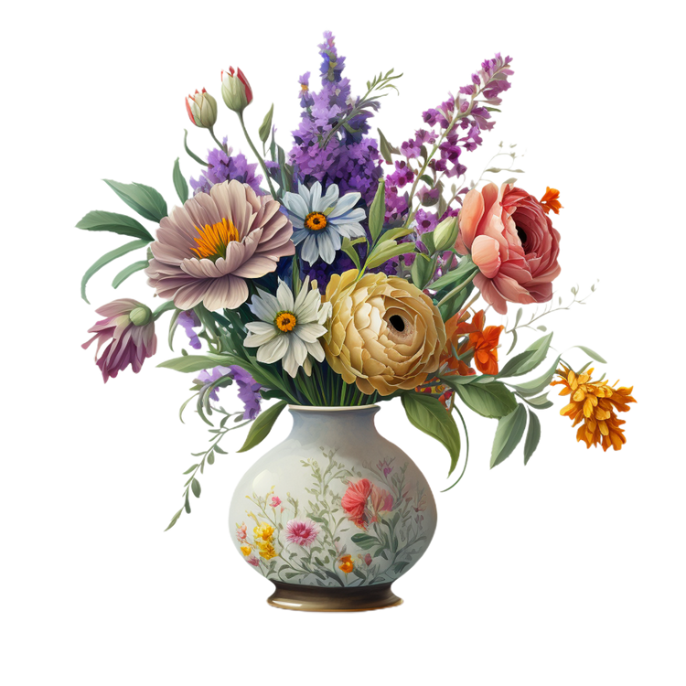 Bübelbilder Blumenvase