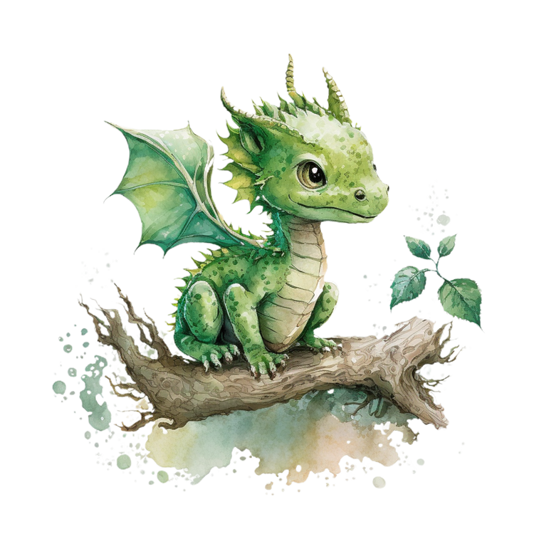Bügelbilder Baby Drachen