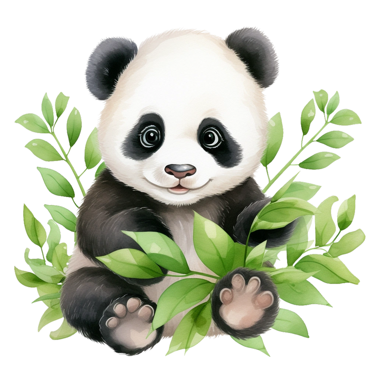 Bügelbilder Baby Pandabär