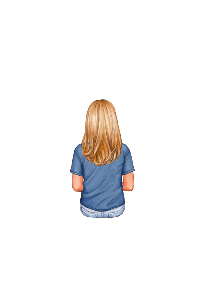 Bügelbilder Girl lange Haare