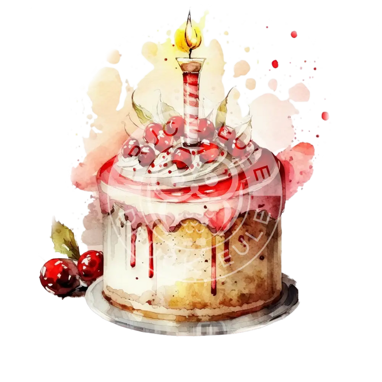 Wasserschiebefolie Stabkerzen Geburtstag