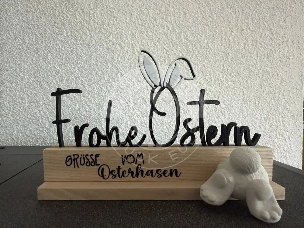 3D-Druck Frohe Ostern schwarz rubon