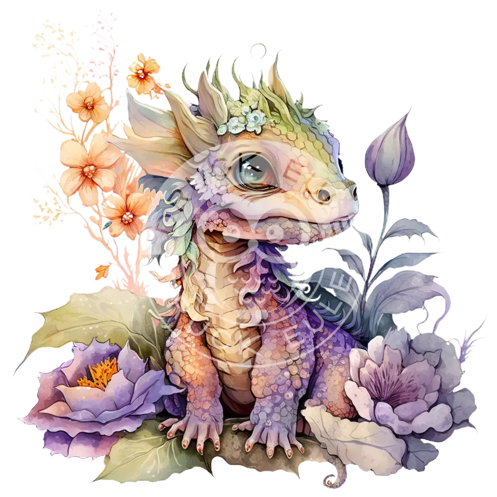 Bügelbild Baby Drachen 37.4-11A