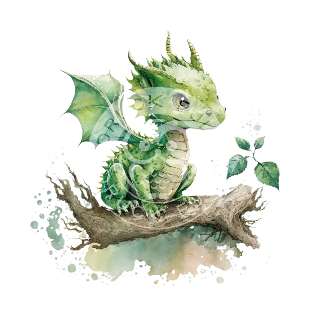 Bügelbild Baby Drachen 37.4-1A