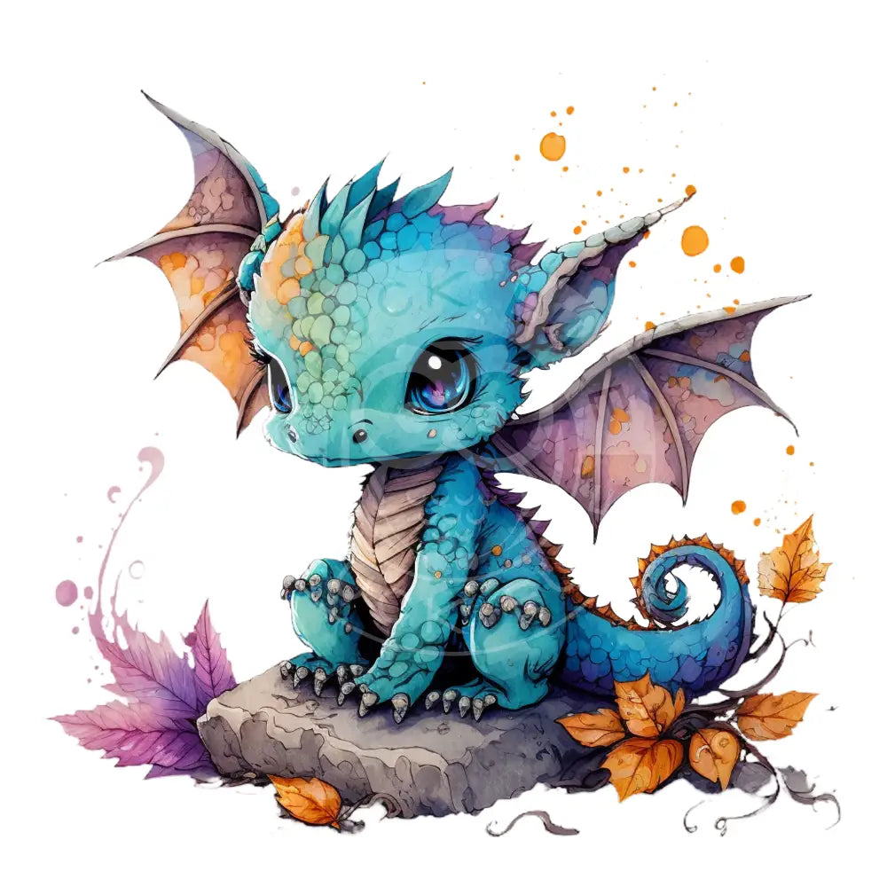 Bügelbild Baby Drachen 37.4-20A