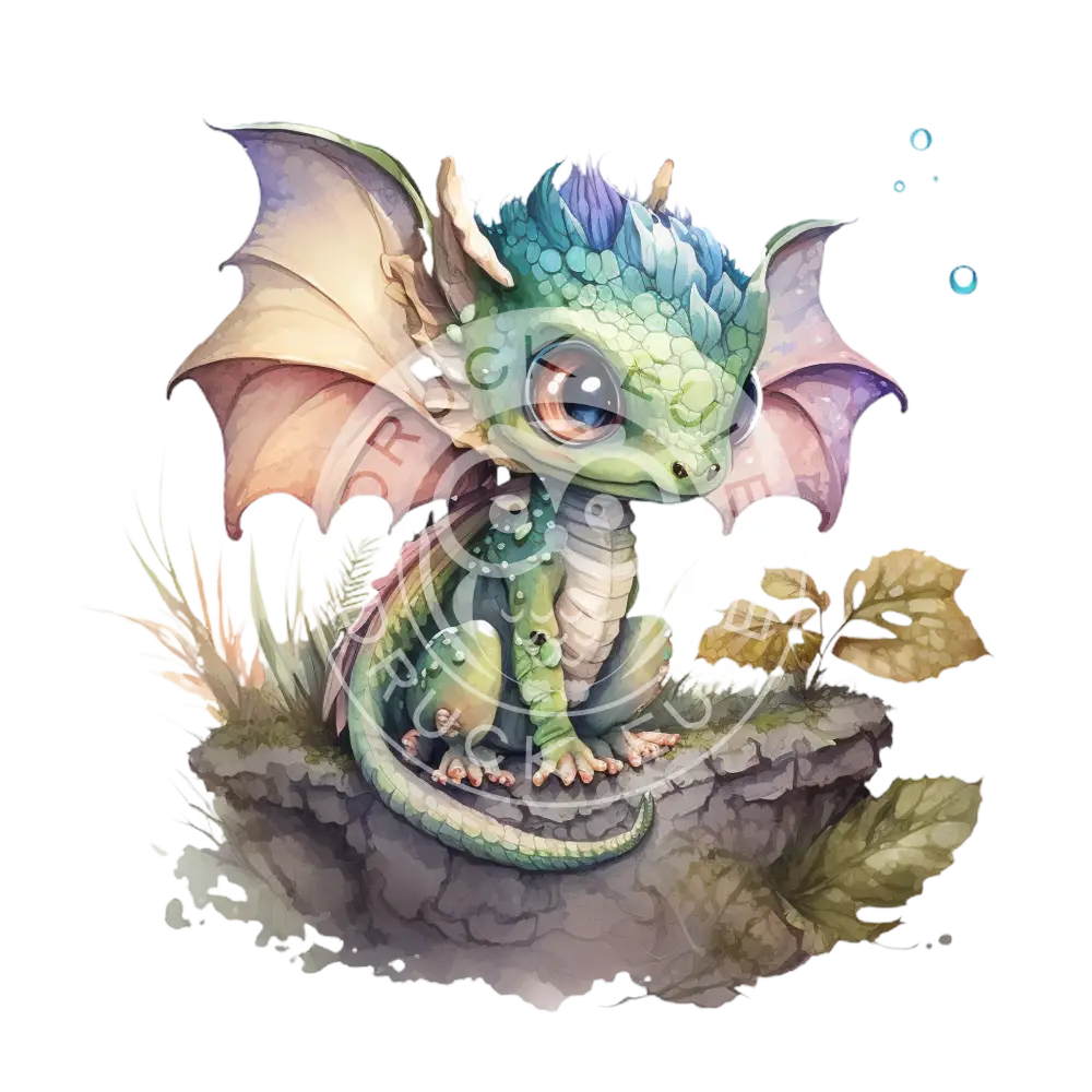 Bügelbild Baby Drachen 37.4-2A