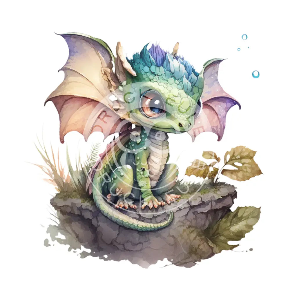 Bügelbild Baby Drachen 37.4-2A