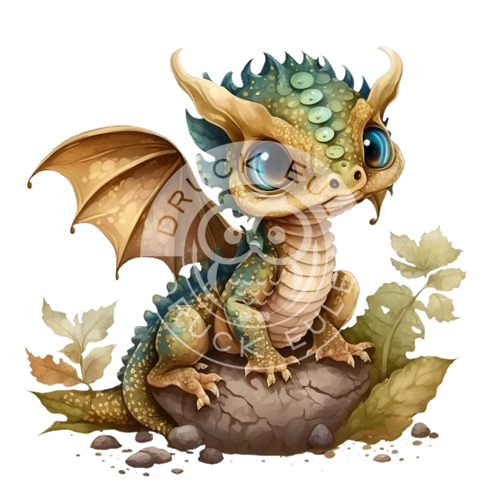 Bügelbild Baby Drachen 37.4-4A