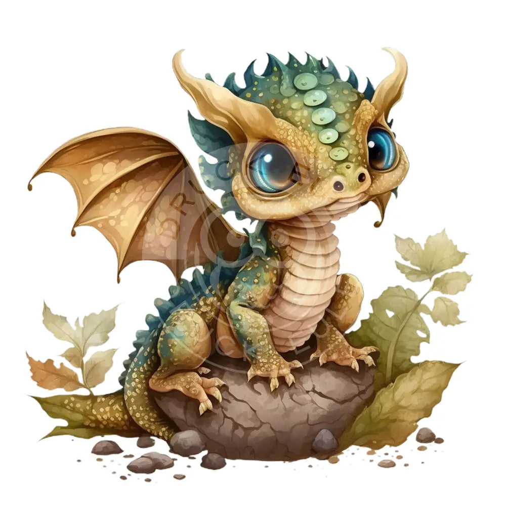 Bügelbild Baby Drachen 37.4-4A