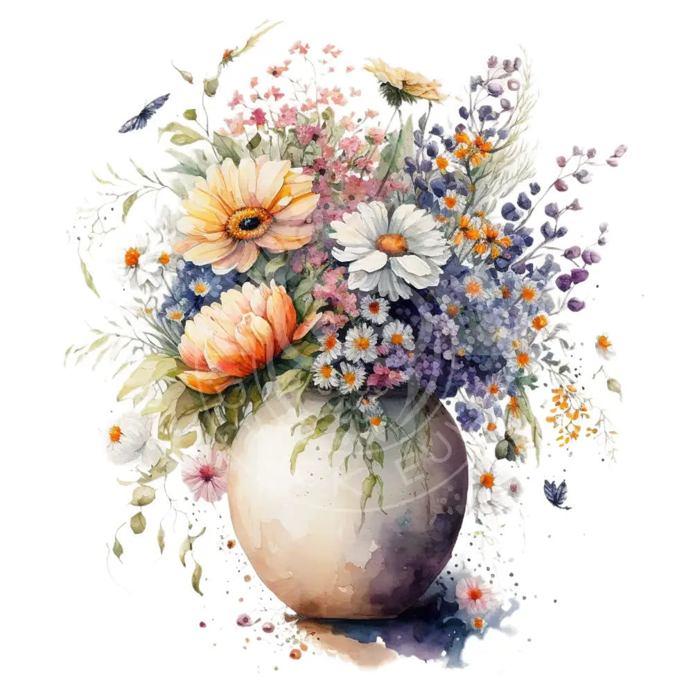 Bügelbild Blumenvase 24-16