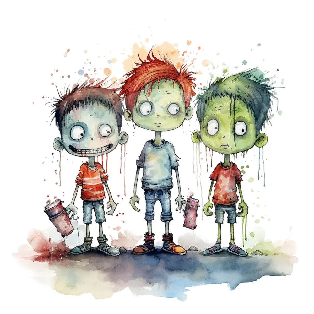 Bügelbild Cartoon Zombies 427-5