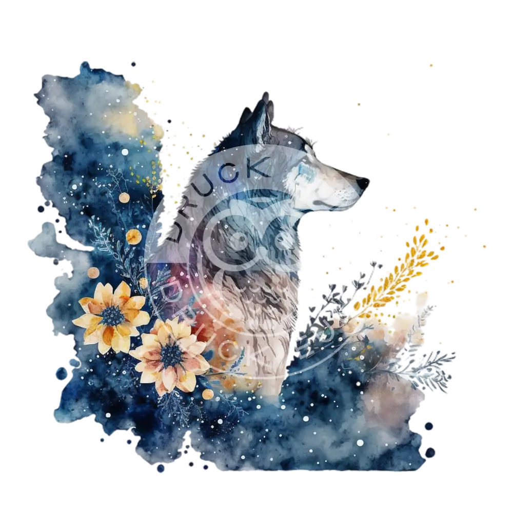 Bügelbild Cosmic Wolf 60-10