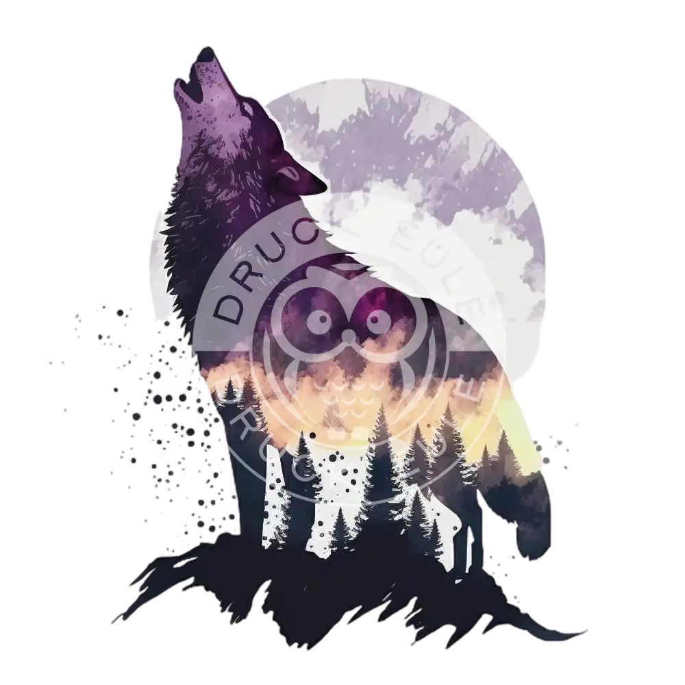 Bügelbild Cosmic Wolf 60-12