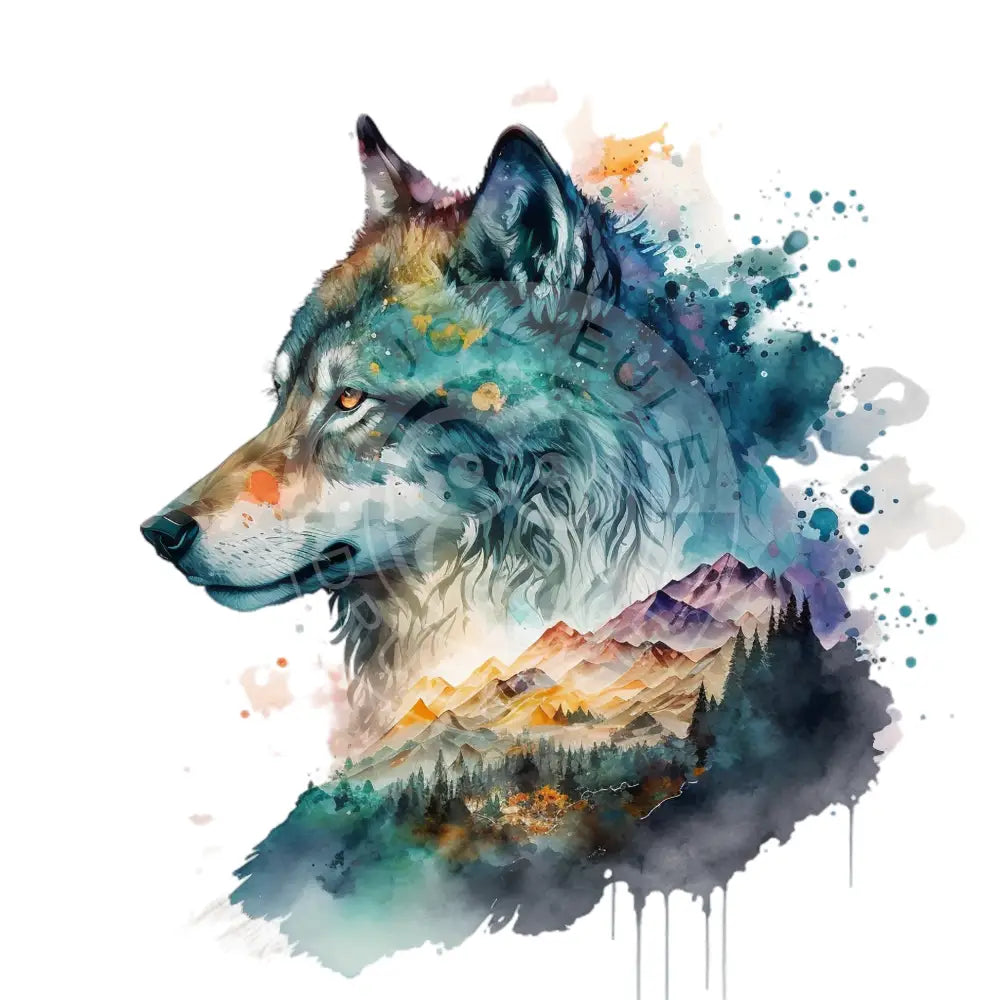 Bügelbild Cosmic Wolf 60-13