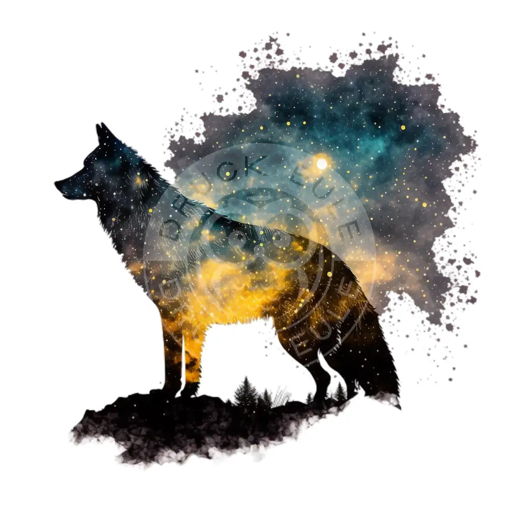 Bügelbild Cosmic Wolf 60-14