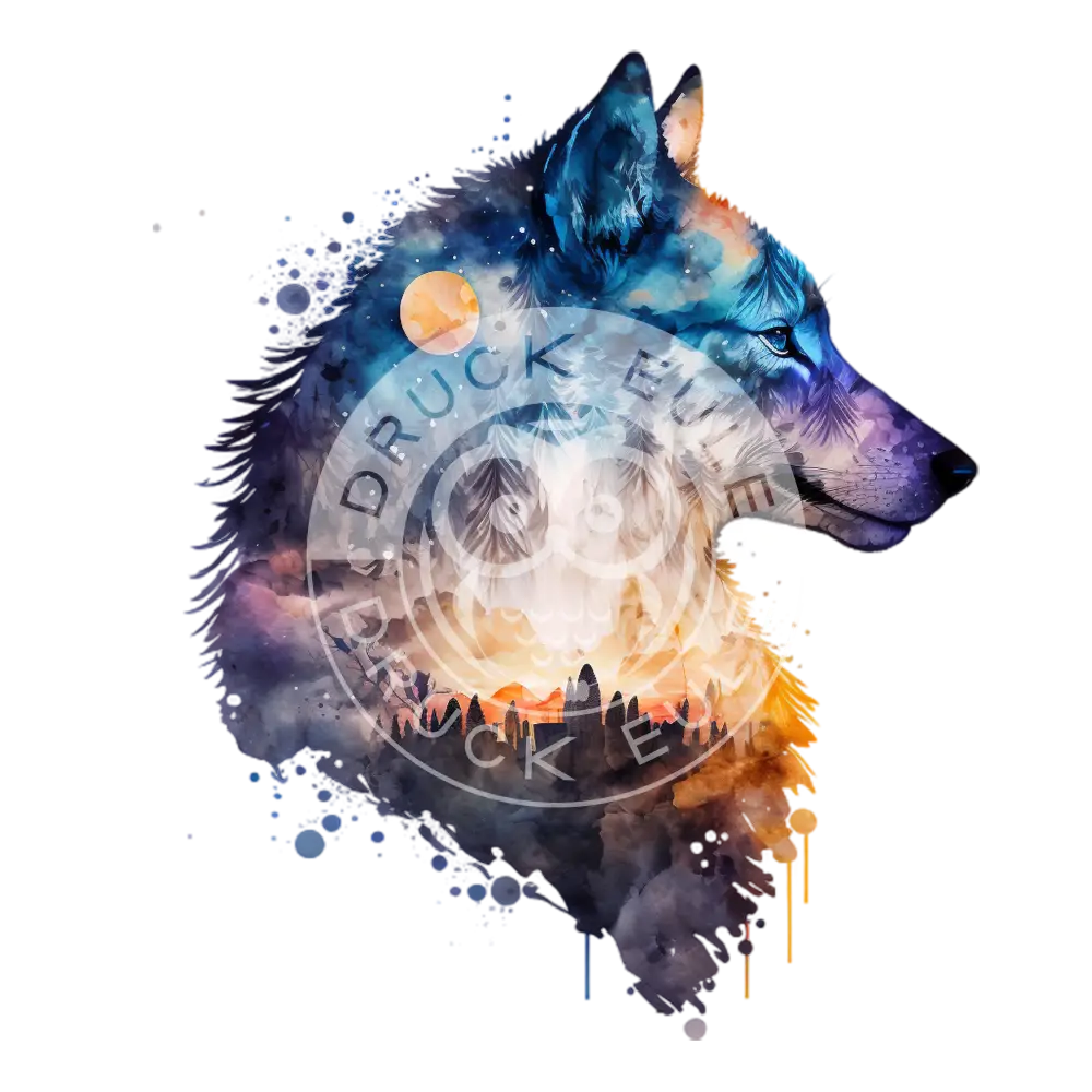 Bügelbild Cosmic Wolf 60-16