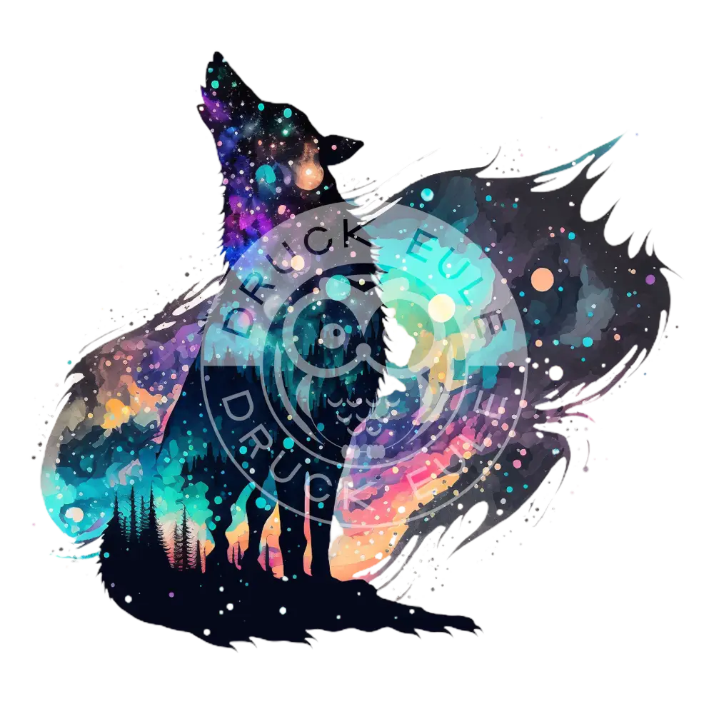 Bügelbild Cosmic Wolf 60-2