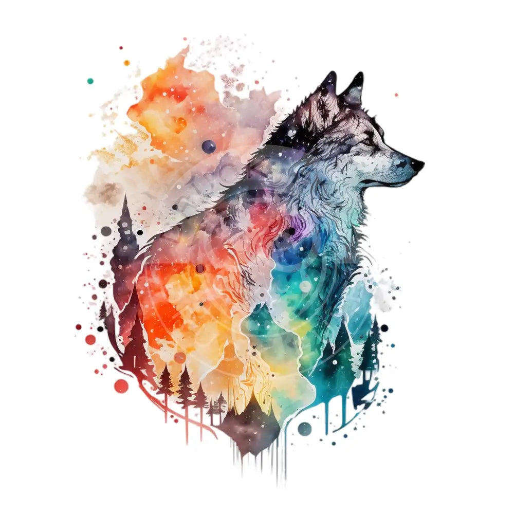 Bügelbild Cosmic Wolf 60-21