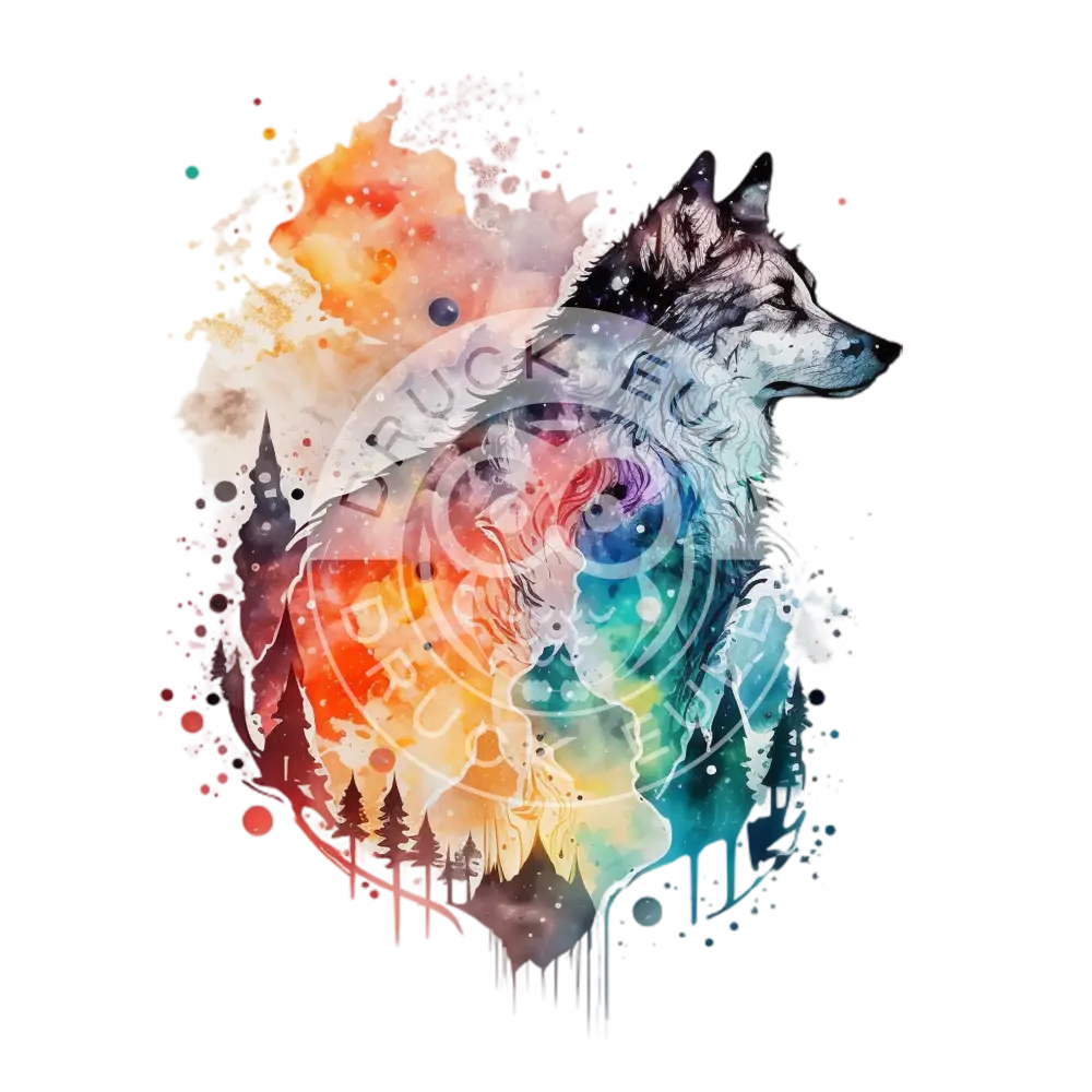 Bügelbild Cosmic Wolf 60-21