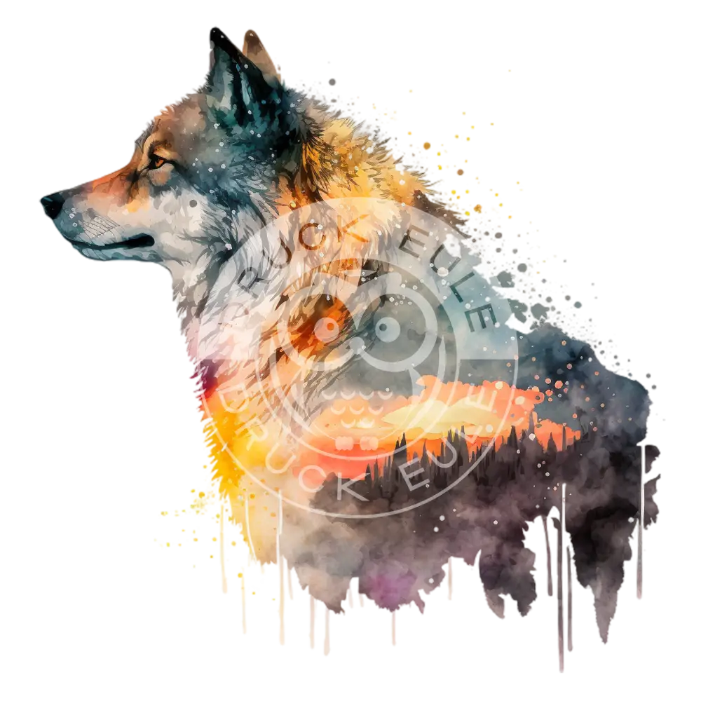 Bügelbild Cosmic Wolf 60-29