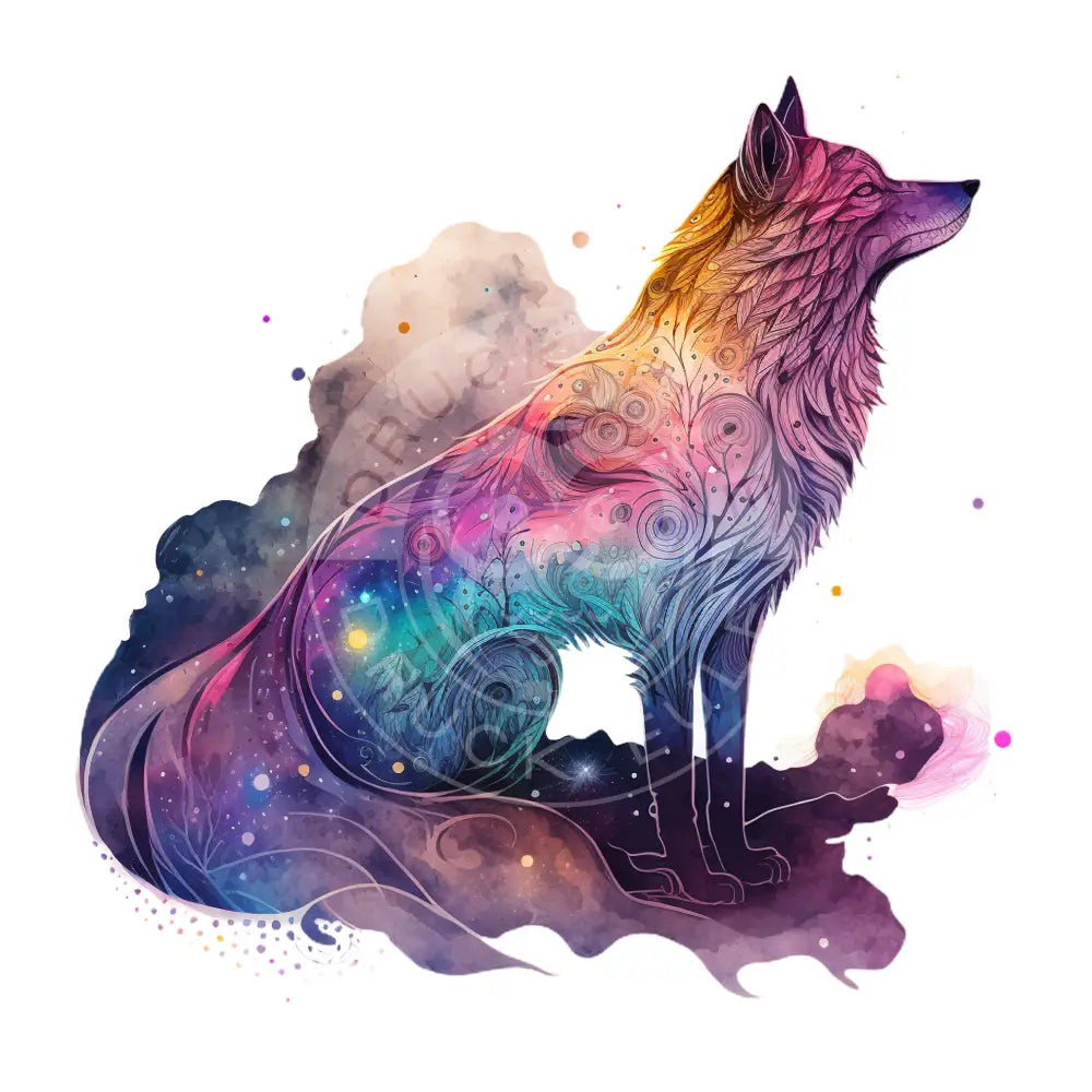 Bügelbild Cosmic Wolf 60-3