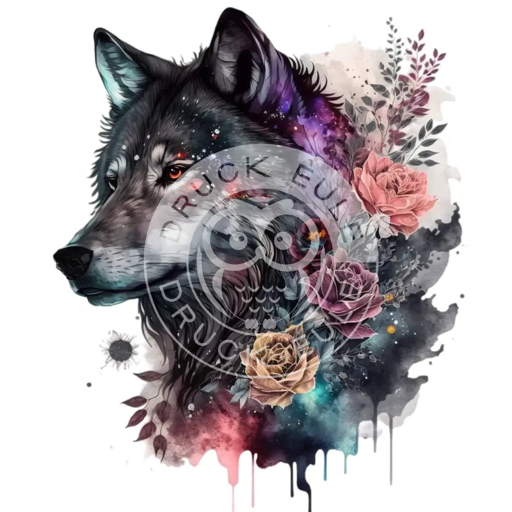 Bügelbild Cosmic Wolf 60-30