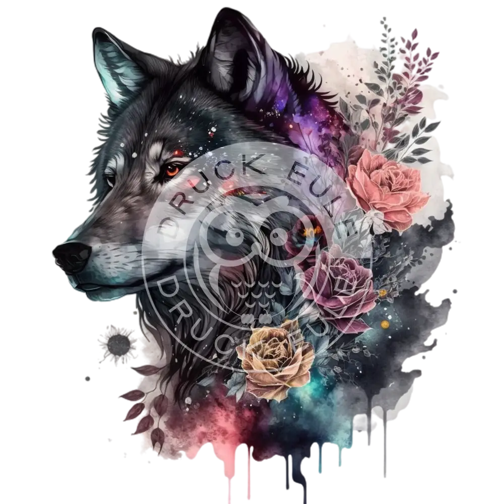 Bügelbild Cosmic Wolf 60-30