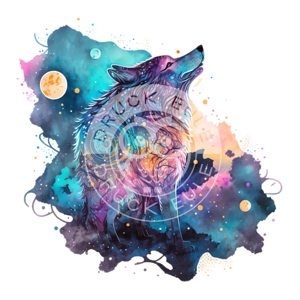Bügelbild Cosmic Wolf 60-4