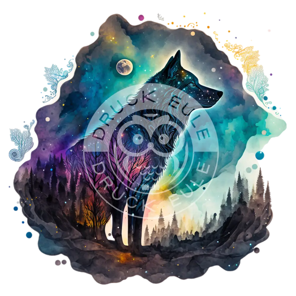 Bügelbild Cosmic Wolf 60-5