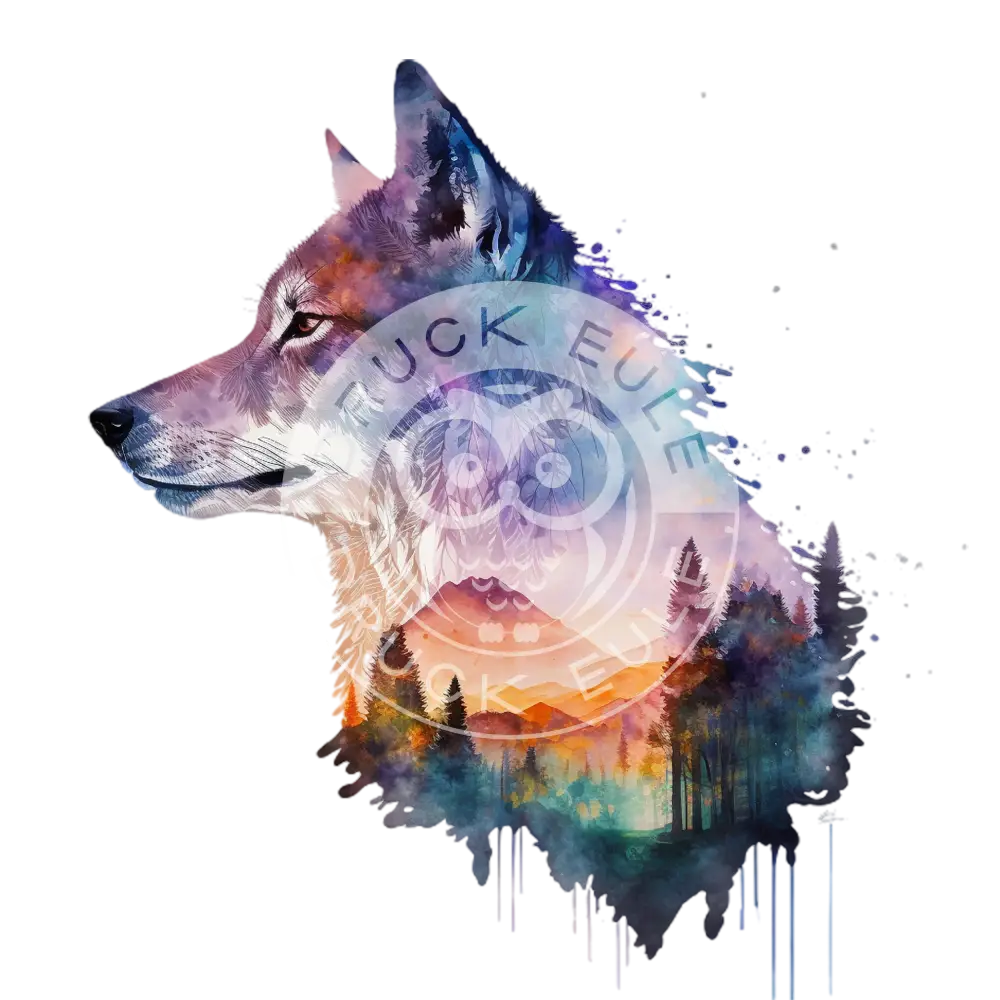 Bügelbild Cosmic Wolf 60-6