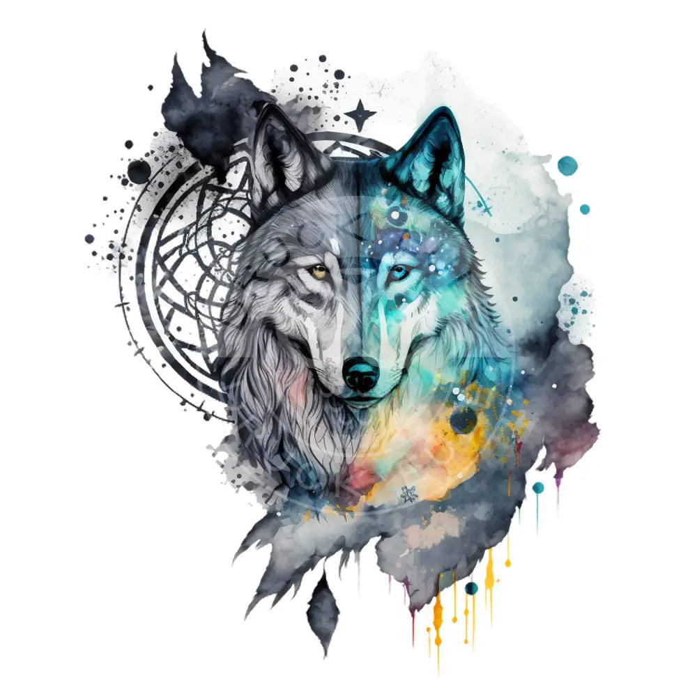 Bügelbild Cosmic Wolf 60-7