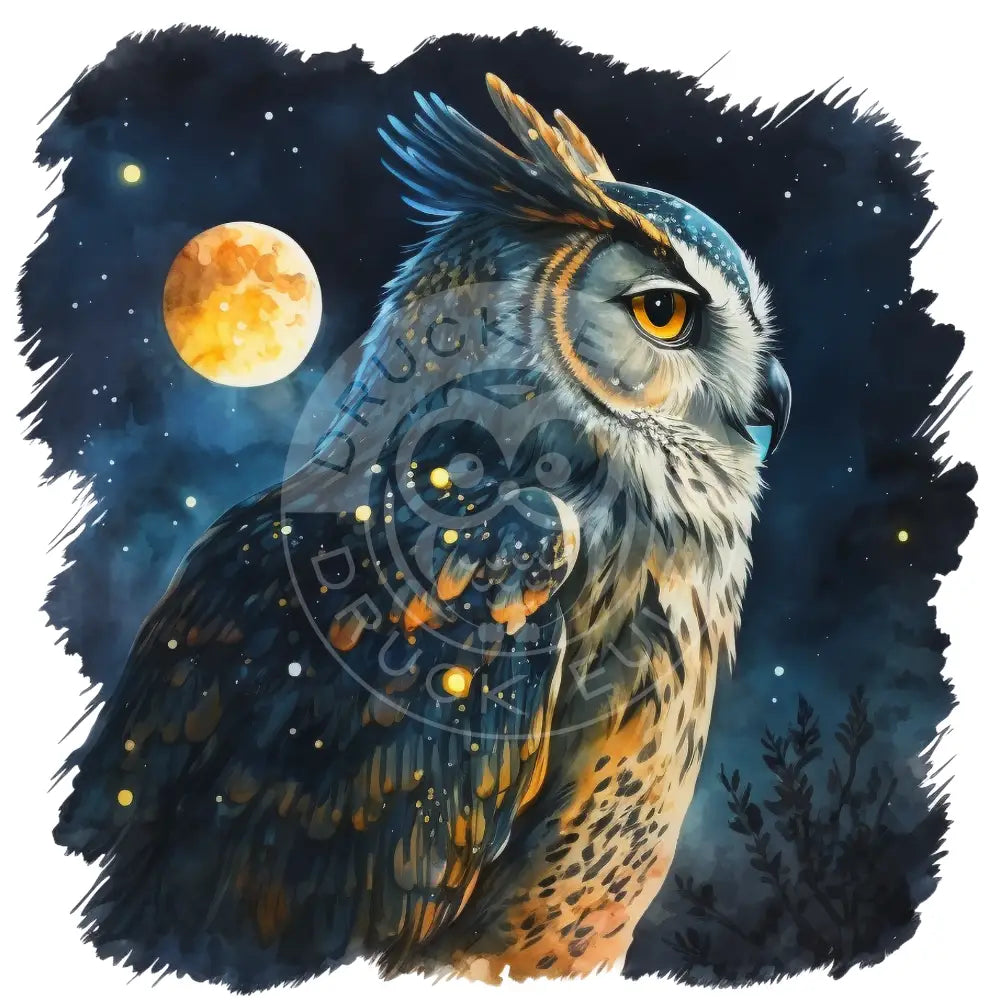 Bügelbild Eule 35-18