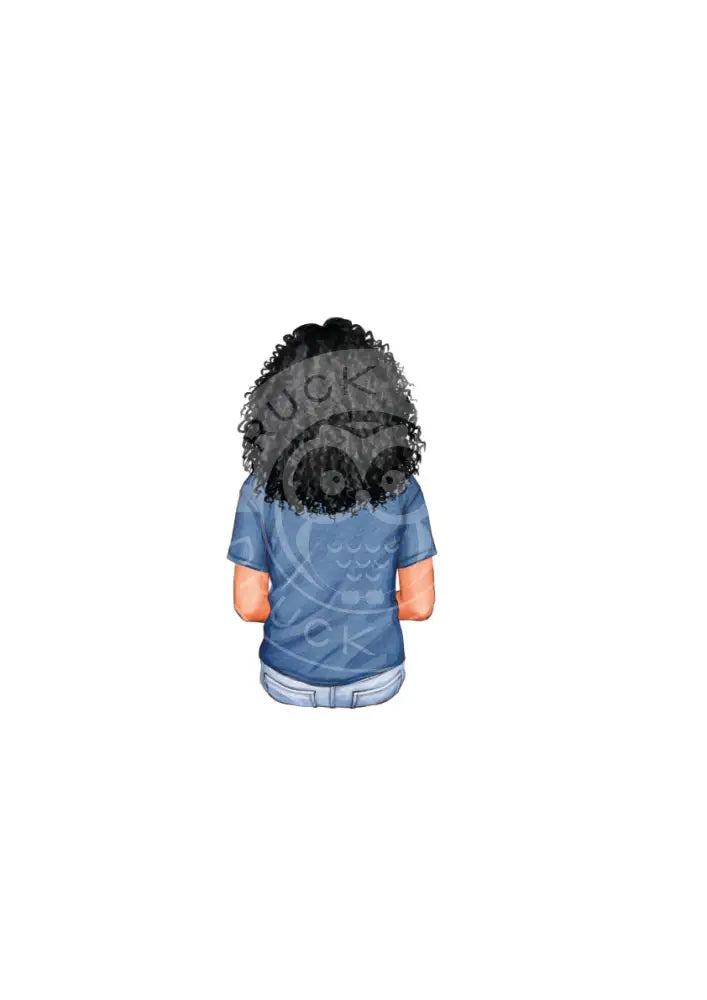 Bügelbild Girl 10.1 T-Shirt blau