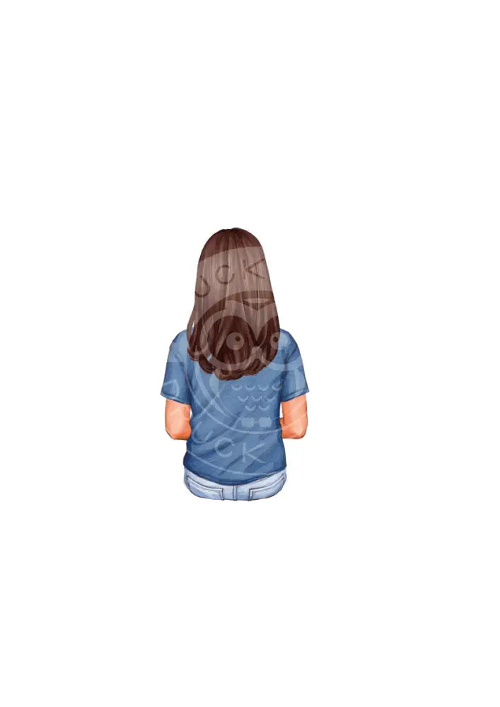 Bügelbild Girl 24.1 T-Shirt blau