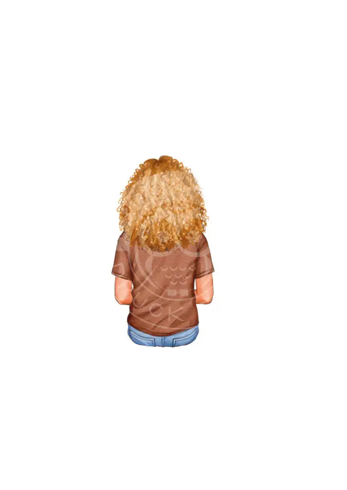 Bügelbild Girl 6.2 T-Shirt Braun