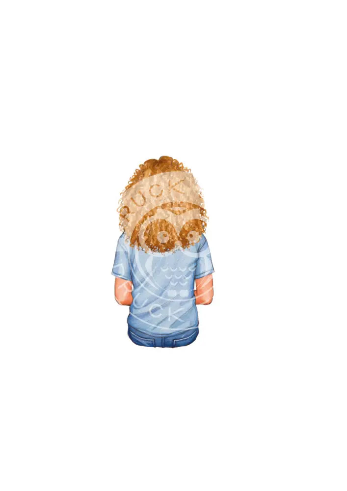 Bügelbild Girl 6.3 T-Shirt hellblau