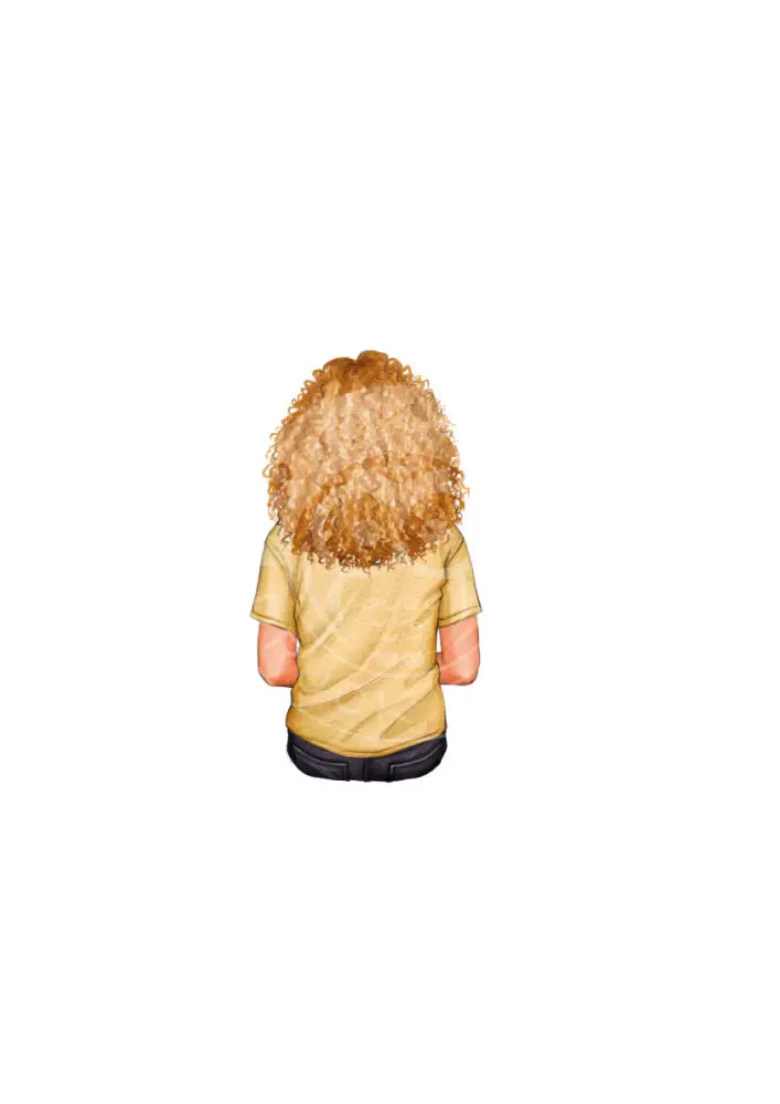 Bügelbild Girl 6.4 T-Shirt gelb