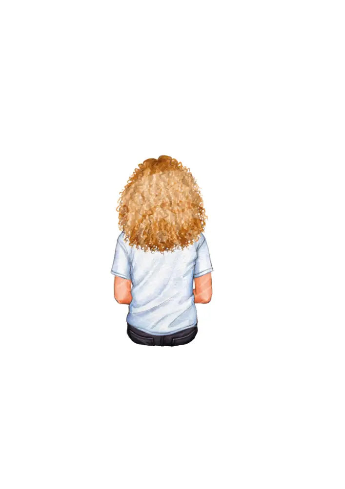 Bügelbild Girl 6.4 T-Shirt weiss