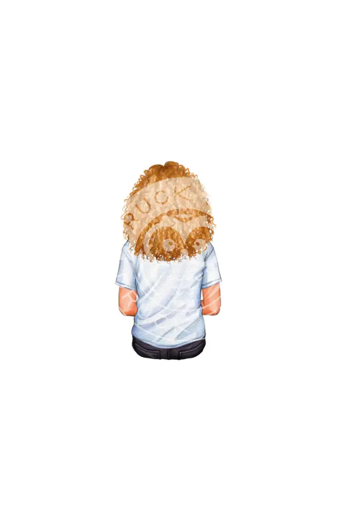 Bügelbild Girl 6.4 T-Shirt weiss