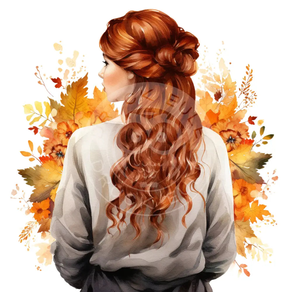 Bügelbild Girl Herbst 375-1
