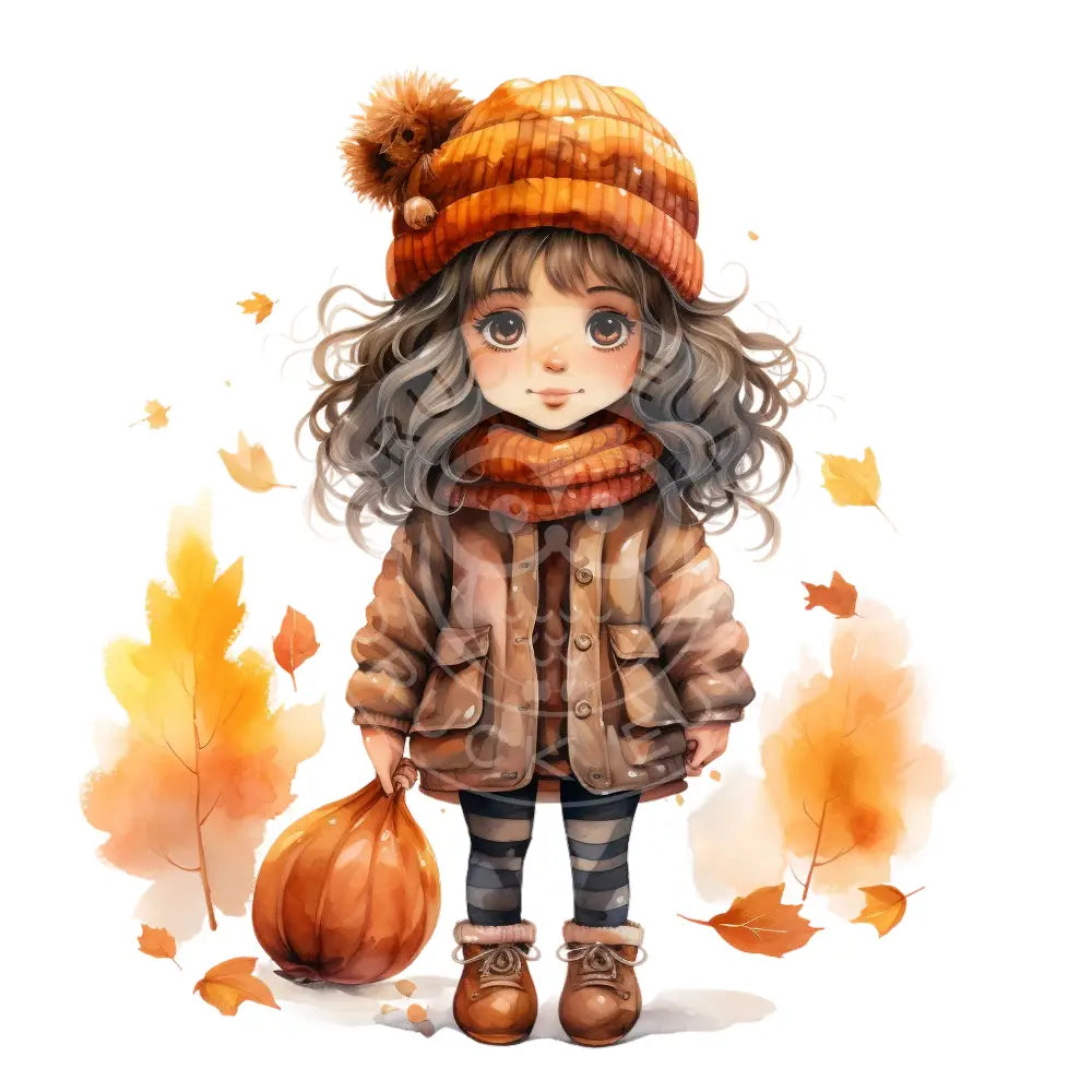 Bügelbild Girl Herbst 396-8