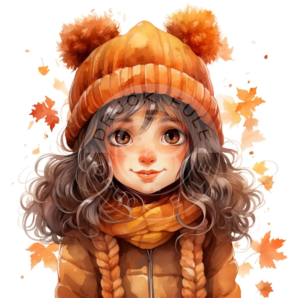 Bügelbild Girl Herbst 396-9