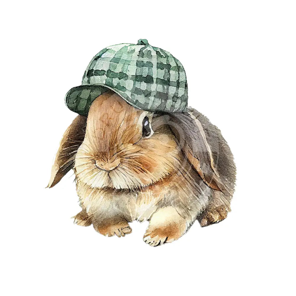 Bügelbild Hase Mit Hut 3-7