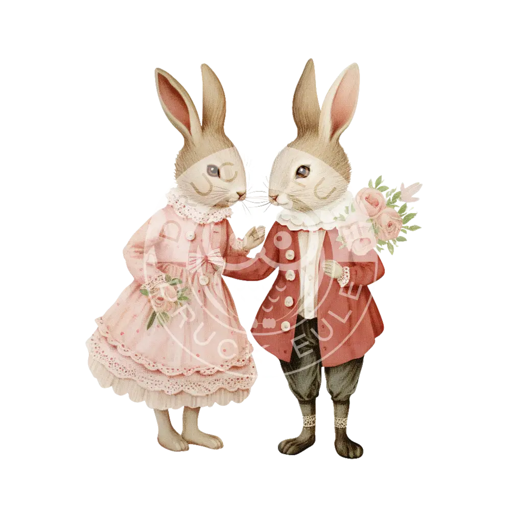 Bügelbild Hase Retro 943-8